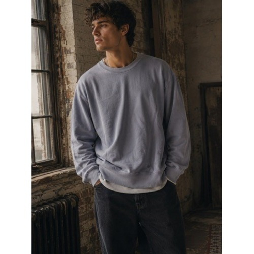 Club Monaco Mens Cotton Crewneck Sweatshirt Light Purple Lavender Size Medium